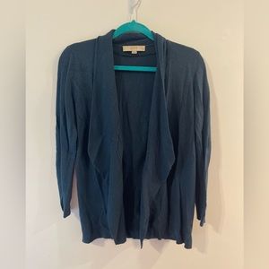 LOFT blue open cardigan